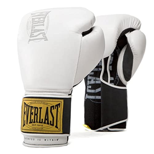 Everlast Unisex- Erwachsene Boxhandschuhe 1910 Classic Trainingshandschuhe, Weiß, 14oz von Everlast