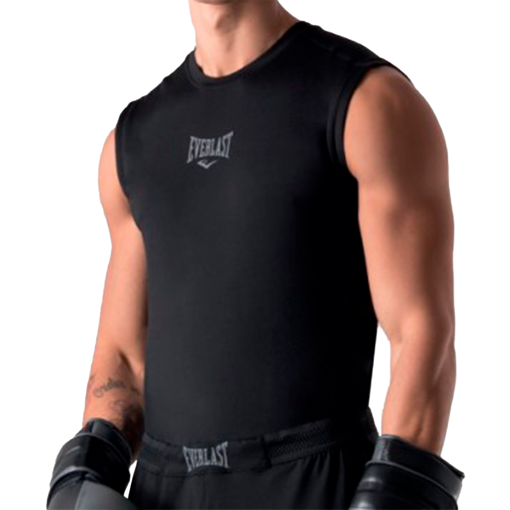 Everlast Compression Sleeveless T-shirt Schwarz S Mann von Everlast