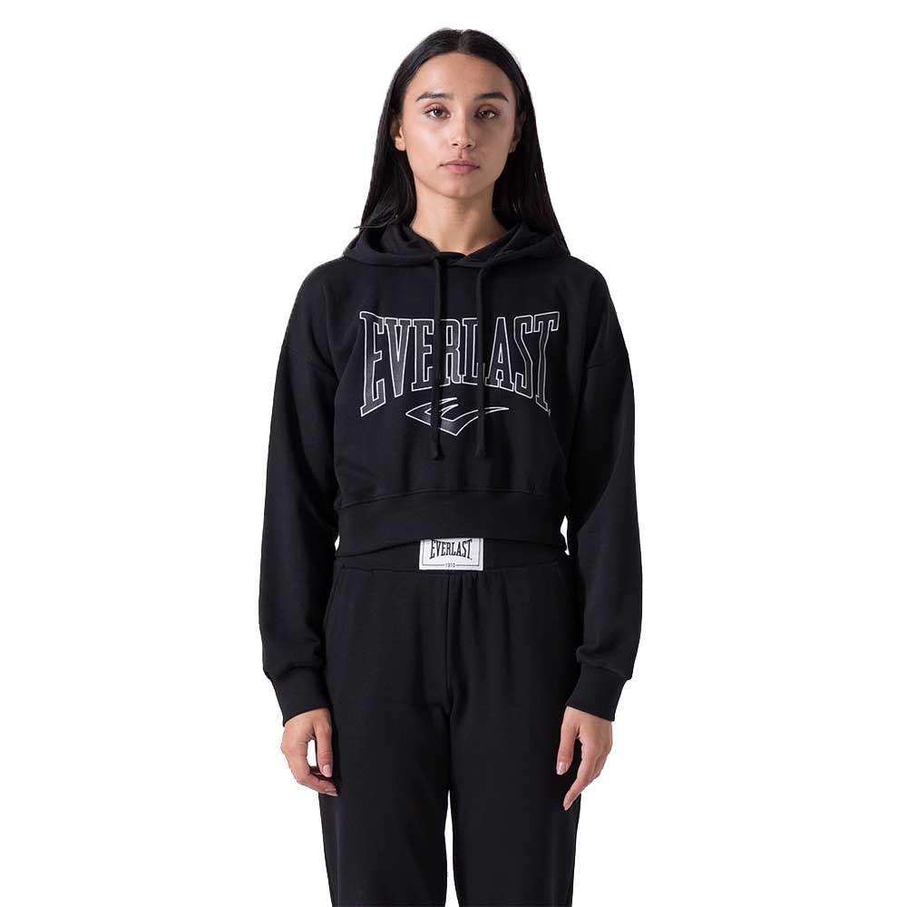 Everlast Cropped Logo Hoodie Schwarz L Frau von Everlast