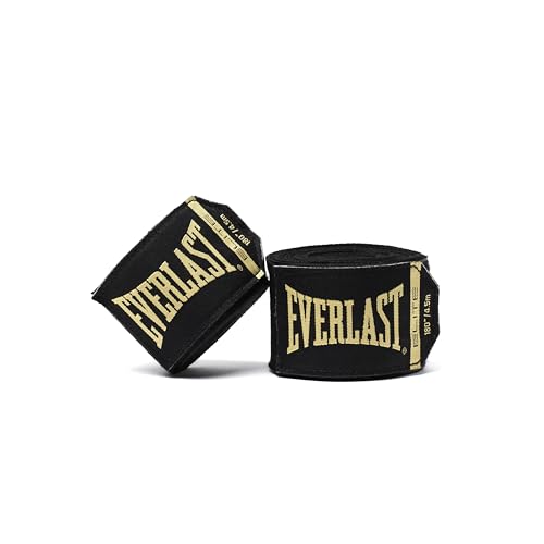 Everlast Elite Boxing Hand Wraps 180" Black/Gold Everlast Elite Boxing Hand Wraps 180" Black/Gold von Everlast