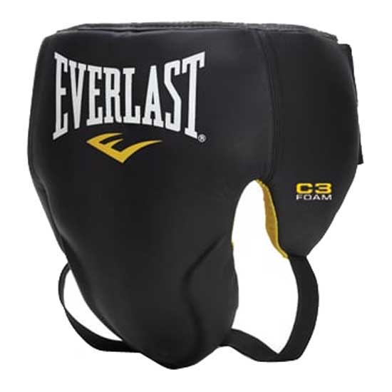 Everlast Pro Competition Hook&loop Leather Groin Guard Schwarz S von Everlast