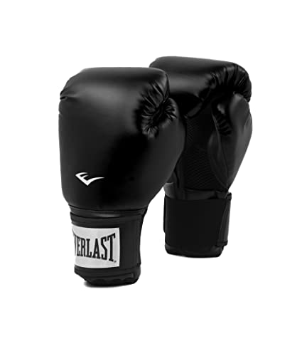 Everlast Prostyle 2 Boxhandschuhe, Einsteiger-Trainingshandschuhe für Damen und Herren, sichere Passform, Klettverschluss und Belüftung, schwere Tasche & Speedbag-Training, 473 g (schwarz) von Everlast