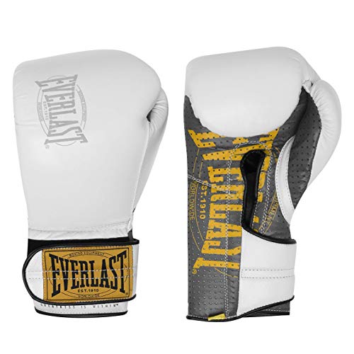 Everlast Unisex- Erwachsene Boxhandschuhe 1910 Sparring Glove Trainingshandschuhe, Weiß, 14oz von Everlast