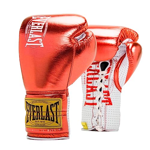 Everlast Unisex- Erwachsene Boxhandschuhe 1910 Pro Fight Glove Kampfhandschuhe,Rot, 10oz von Everlast