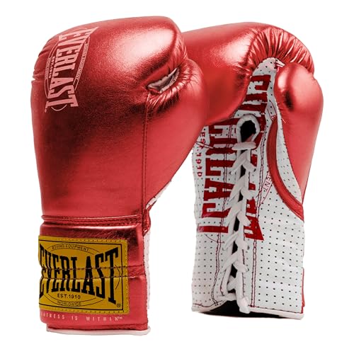 Everlast Unisex- Erwachsene Boxhandschuhe 1910 Pro Fight Glove Kampfhandschuhe,Rot, 10oz von Everlast