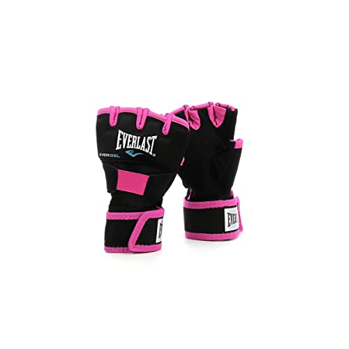 Everlast Unsiex - Erwachsene Sport Boxen Gelhandschuh Evergel Handwraps, Schwarz/Pink, S/M von Everlast