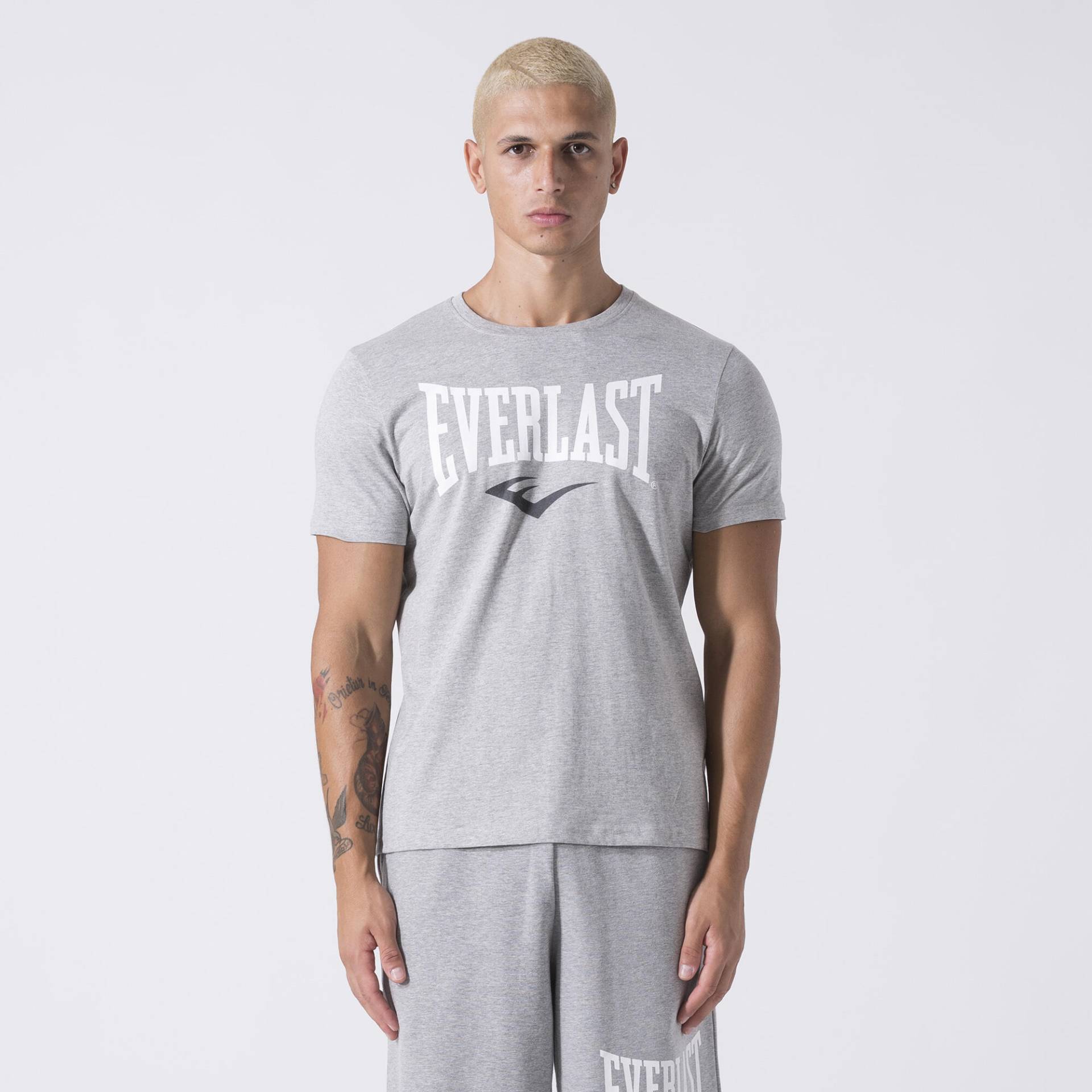 ICONISCHES T-SHIRT MIT LOGO GREY MELANGE BAUMWOLLE. POLYESTER von Everlast