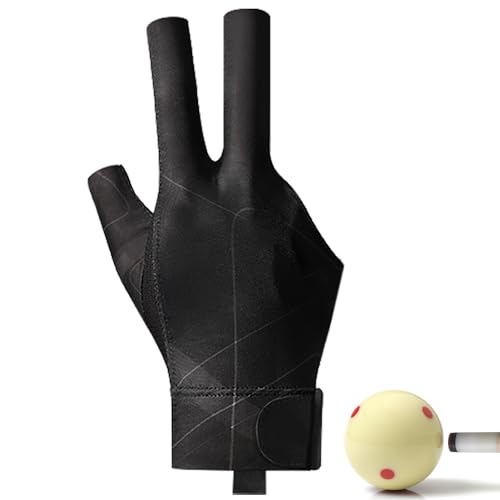EviKoo Billard-Handschuhe, rechte Hand, atmungsaktive Pool-Queue-Handschuhe, Finger, professionelle -Pool-Handschuhe, Billard-Zubehör für Männer, Frauen, Anfänger, Liebhaber von EviKoo