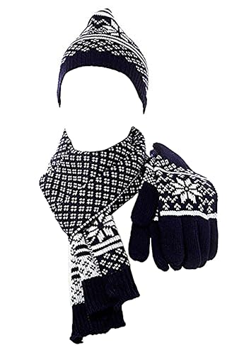 Evil Wear Winter Outdoor Set Mütze Schal Handschuhe blau Weiss Universalgröße von Evil Wear