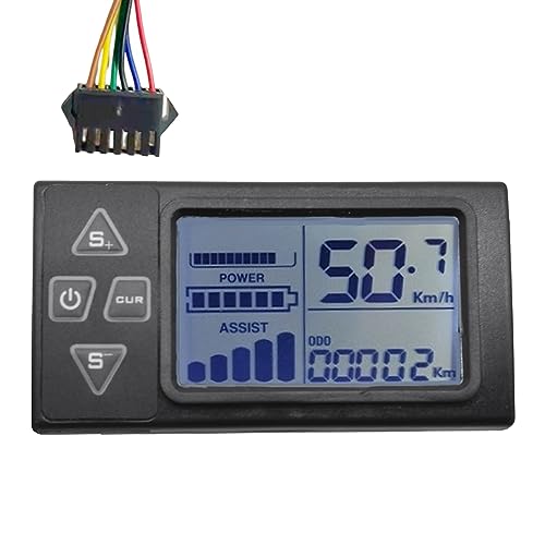 Evliery 1 PCS 24V-60V S861 LCD Ebike Display Dashboard Einfache Installation Passend für BLDC-Controller-Bedienfeld für Elektrofahrräder (SM-Stecker 6PIN) von Evliery