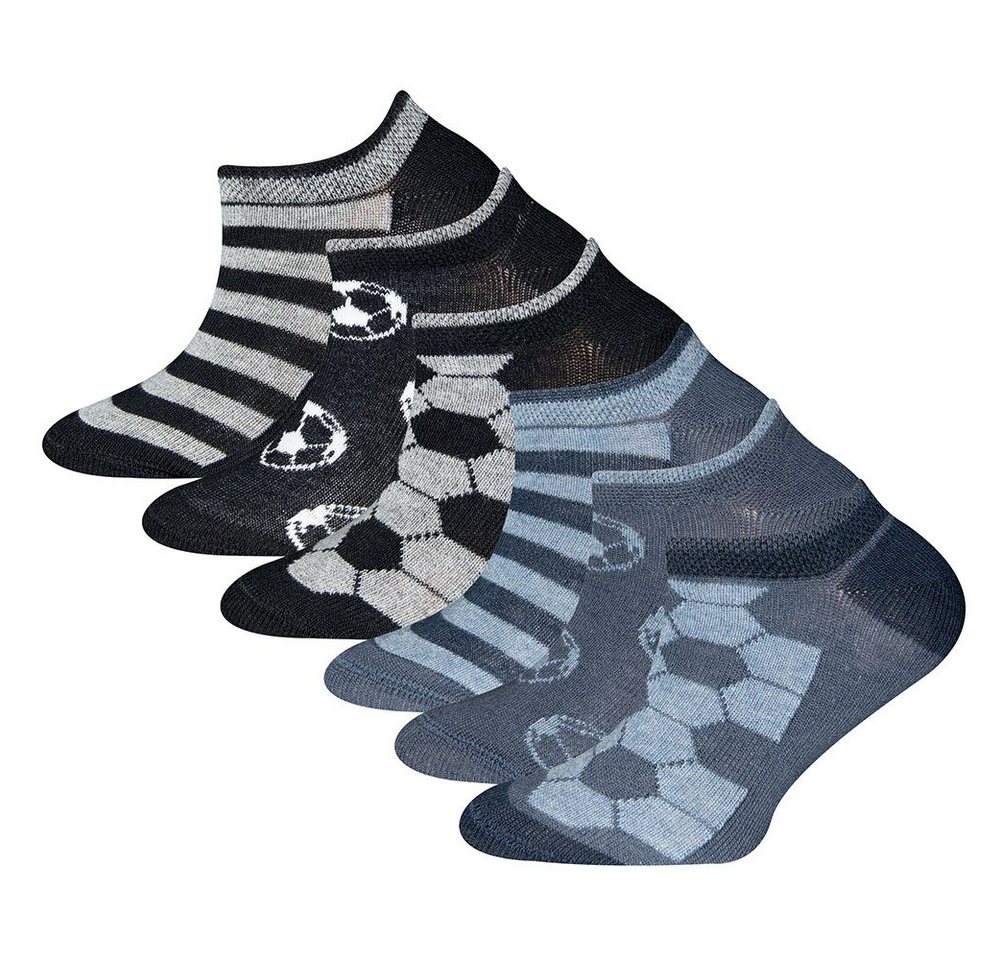 Ewers Sneakersocken Sneaker Socken Fussball/Ringel (6-Paar) Ewers Sneakersocken Sneaker Socken Fussball/Ringel (6-Paar) von Ewers