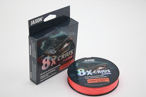 Geflochtene Schnur Jaxon Crius Catfish 8X 300m orange Welschnur Waller (0,40mm / 65kg) von Exar