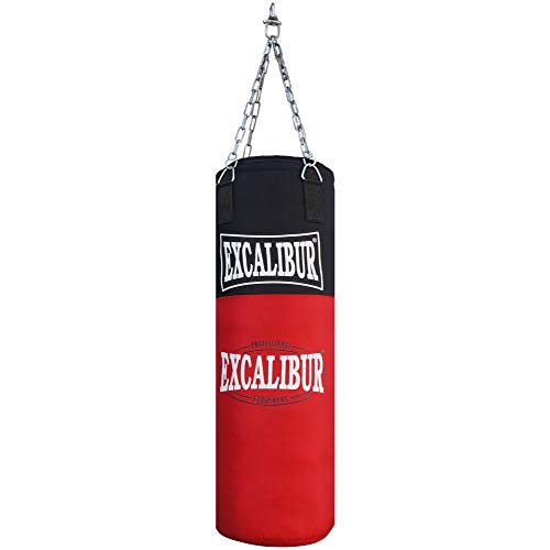 MAXXUS Allround 80 Boxsack - Gefüllt, Hängend, Vierpunkt-Stahlkette, 80x30 cm, 20 kg - Punching Bag, Sandsack für Boxen, MMA, Muay Thai, Kickboxen, Kampfsport, Training, Erwachsene, Kinder, Zuhause von Excalibur Boxing