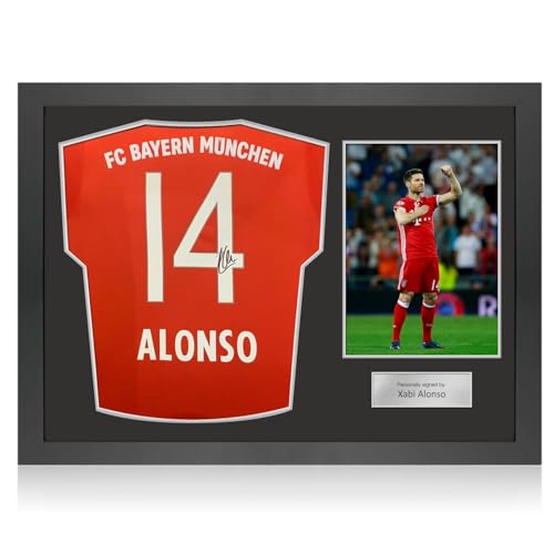 Exclusive Memorabilia Bayern München Trikot signiert von Xabi Alonso. Ikonen-Rahmen von Exclusive Memorabilia