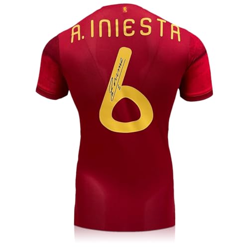 Exclusive Memorabilia Von Andres Iniesta signiertes Spanien-Trikot von Exclusive Memorabilia