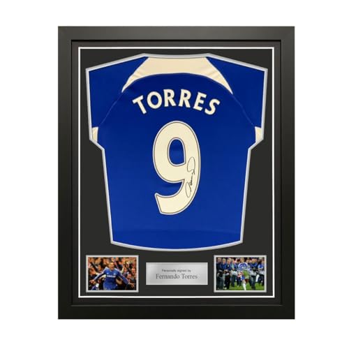 Exclusive Memorabilia Von Fernando Torres signiertes Chelsea-Trikot. Gerahmt von Exclusive Memorabilia