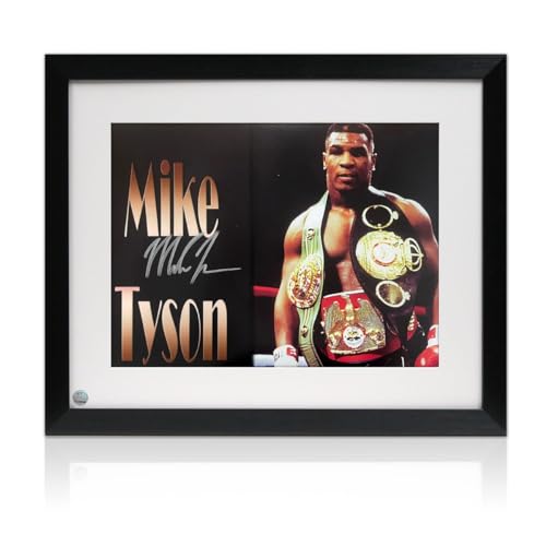Exclusive Memorabilia Von Mike Tyson signiertes Boxfoto: Schwergewichts-Champion. Gerahmt von Exclusive Memorabilia
