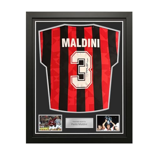 Exclusive Memorabilia Von Paolo Maldini signiertes Trikot von Milan aus dem Jahr 1994. Gerahmt Exclusive Memorabilia Von Paolo Maldini signiertes Trikot von Milan aus dem Jahr 1994. Gerahmt von Exclusive Memorabilia