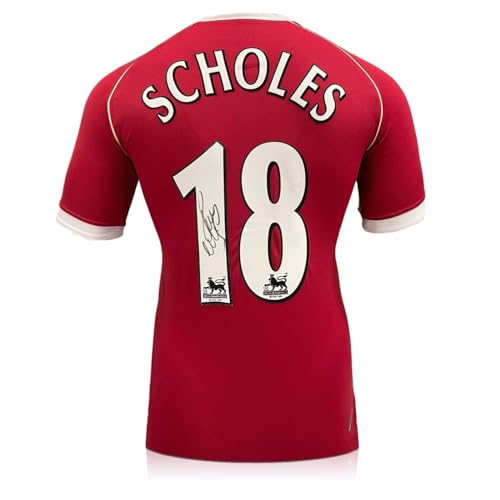 Exclusive Memorabilia Von Paul Scholes signiertes Manchester United-Trikot 2006–07 von Exclusive Memorabilia