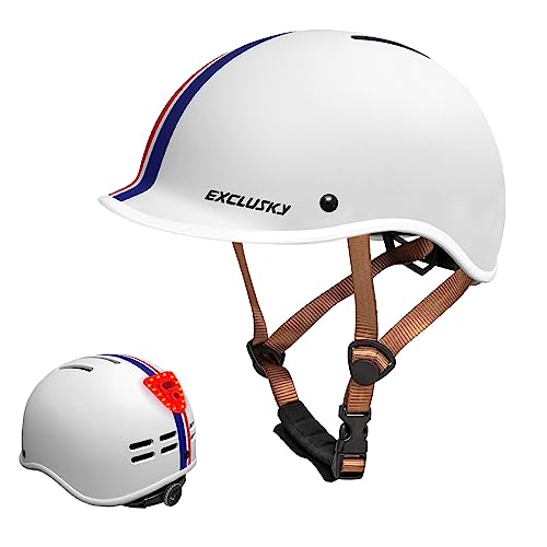 EXCLUSKY Exad707 fahrradhelm, weiß, 56-61cm/22.05-24.01inch von Exclusky