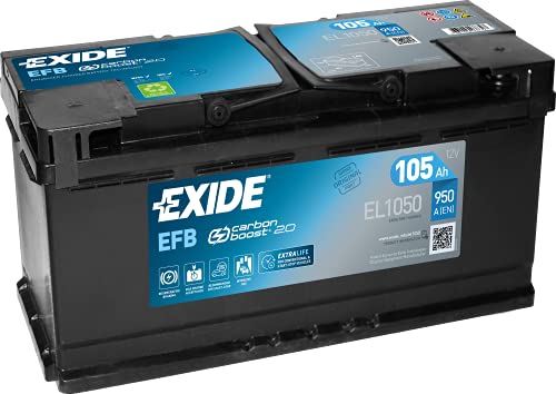 EXIDE Unisex-Adult NBA-1055 BATERÍA 12V/105AH-950 CCA-EFB EL1050, Multicolor, 392 x 175 x 190 millimeters von EXIDE