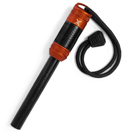 Exotac FireROD XL Ferrocerium-Feuerstarter mit austauschbarem Ferrostab, robustem, brennbarem Reparaturgurt und Zunderkapselfach mit Quicklight-Laschen im Lieferumfang enthalten Exotac FireROD XL Ferrocerium-Feuerstarter mit austauschbarem Ferrostab, robustem, brennbarem Reparaturgurt und Zunderkapselfach mit Quicklight-Laschen im Lieferumfang enthalten von Exotac