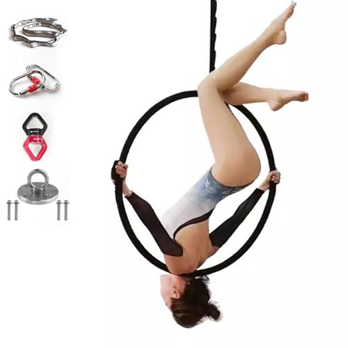 Aerial Hoop Set, Luft -Lyra -Hoop, Professionelles Zirkus Fitness Aerial Hoop Kit Mit Komplettem Rigging -Hardware -Kit, AkrobatikausrüStung HäNgende Ringe Zuhause,85cm-2.5cm von ExoticaBlend