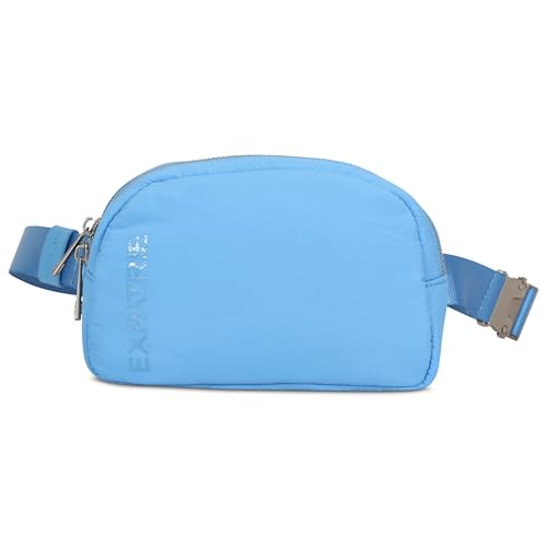 Expatrié Bauchtasche Damen Blau - Milly - Kleine Gürteltasche aus Nylon - Brusttasche im Pillow Design - Puffy Crossbody Nylontasche von Expatrié