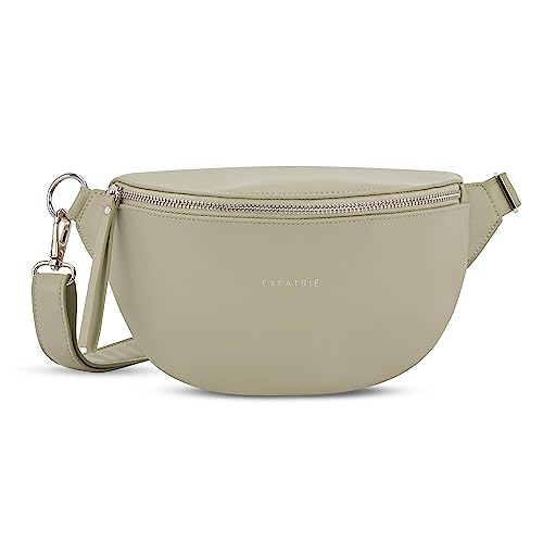 Expatrié Bauchtasche Damen Grün - Alice Small - Gürteltasche für Festival, Reisen & Alltag aus Veganem Leder - Brusttasche Stylisch - Wasserabweisend von Expatrié