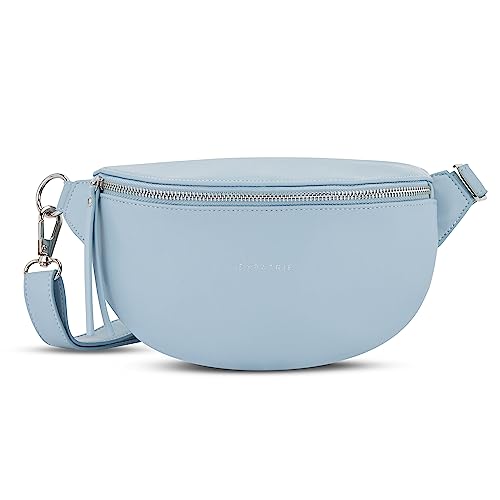 Expatrié Bauchtasche Damen Hellblau - Alice Small - Gürteltasche für Festival, Reisen & Alltag aus Veganem Leder - Brusttasche Stylisch - Wasserabweisend von Expatrié