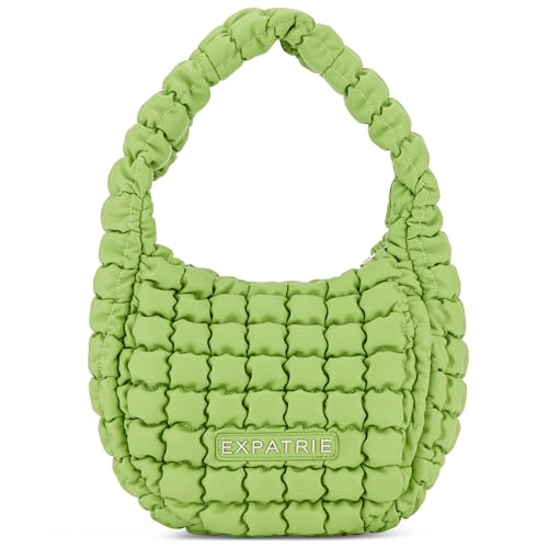 Expatrié Schultertasche Damen Grün - Pippa Large - Everyday Puffer Bag - Y2K Gesteppte Handtasche für Uni, Arbeit, Freizeit - Puffy Hobo Damenhandtasche aus Kunstleder Expatrié Schultertasche Damen Grün - Pippa Large - Everyday Puffer Bag - Y2K Gesteppte Handtasche für Uni, Arbeit, Freizeit - Puffy Hobo Damenhandtasche aus Kunstleder von Expatrié
