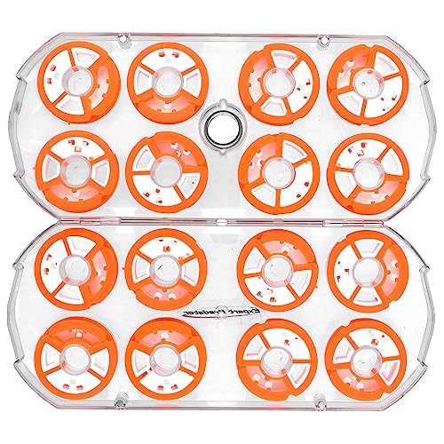 Expert Predator Unisex-Erwachsene Kit alistamiento silicona para anzuelo, soporte línea Pesca, caja 16 piezas, arandelas de espuma, Eva Unterlegscheiben Vorfachrolle Angelschnur STK, orange, 45x13 mm von Expert Predator