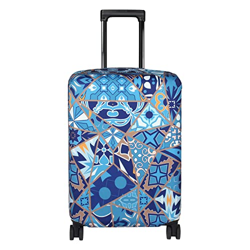 Explore Land Reisegepäckabdeckung, Koffer-Schutz, passend für 45,7-81,3 cm Gepäck, Portugiesische Fliesen, XL, Bunt Explore Land Reisegepäckabdeckung, Koffer-Schutz, passend für 45,7-81,3 cm Gepäck, Portugiesische Fliesen, XL, Bunt von Explore Land