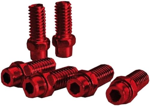 EXUSTAR Unisex-Adult 4713268567524 Pins Pedal KIT 8mm in Aluminium Red-40 Pieces, Schwarz, one Size von EXUSTAR