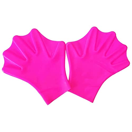 1Pair Silicon Schwimmhandschuhe Wasserschwimmtraining Handschuhe Tauchausrüstung für Männer Frauen Fitness Surfen Sport Rosy L. von Eyccier
