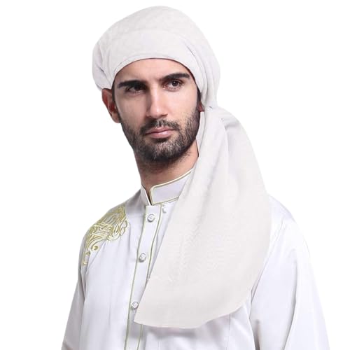 Eyccier SHEMAGH SCEL Men 55x55 Zoll Polyester Keffiyeh Schal weich atmungsable Turban ethnischer Halskopf Wrap Muslim arabische saudische Dubai Kopfbedeckung für Männer Frauen 1pc von Eyccier