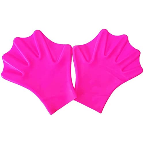 Silikon Schwimmhandschuhe Wasserschwimmtraining Handschuhe Tauchausrüstung für Männer Frauen Fitness Surfen Sport Rosy L. von Eyccier