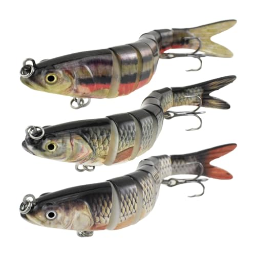 Eysaure Angelköder Topwater für Barschforellen, Lebensechte, Mehrgliedrige Swimbaits, Angelzubehör, Langsam Sinkender Schwimmbarsch von Eysaure