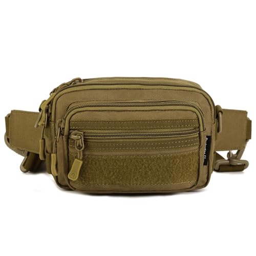 Eysee Taktische Hüfttasche, Laufgürtel für Herren, Bauchtasche, Outdoor-Trainingstasche, braun, Taktisch von Eysee