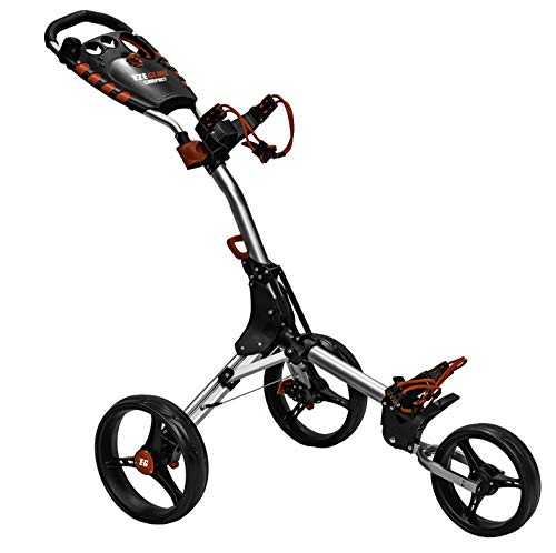 EZE GLIDE Compact+ 3-Rad-Golftrolley – Silberfarbener Trolley von EZE Glide