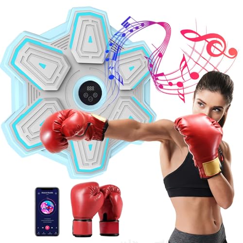 Musik-Boxmaschine, 2024 Neue Boxmaschine für Erwachsene, Indoor Boxmaschine Wandmontage mit 6 LED-Licht, 9 Modi/Geschwindigkeitseinstellung, Bluetooth-Sensor, Elektronische Boxmaschine (Blau + Musik-Boxmaschine, 2024 Neue Boxmaschine für Erwachsene, Indoor Boxmaschine Wandmontage mit 6 LED-Licht, 9 Modi/Geschwindigkeitseinstellung, Bluetooth-Sensor, Elektronische Boxmaschine (Blau + von Eznaobo