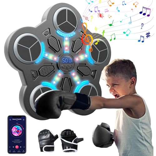 Musik-Boxmaschine, Musik-Boxmaschine mit Boxhandschuhen, intelligente Musik-Boxmaschine mit Bluetooth und einstellbarer Geschwindigkeit, Wandmontage, Wandziel-Trainingsgeräte für Erwachsene und Kinder Musik-Boxmaschine, Musik-Boxmaschine mit Boxhandschuhen, intelligente Musik-Boxmaschine mit Bluetooth und einstellbarer Geschwindigkeit, Wandmontage, Wandziel-Trainingsgeräte für Erwachsene und Kinder von Eznaobo