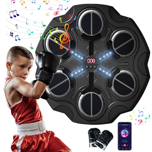 Musik-Boxmaschine, Musik-Boxmaschine mit Boxhandschuhen, intelligente Musik-Boxmaschine mit Bluetooth und einstellbarer Geschwindigkeit, Wandmontage, Wandziel-Trainingsgeräte für Erwachsene und Kinder Musik-Boxmaschine, Musik-Boxmaschine mit Boxhandschuhen, intelligente Musik-Boxmaschine mit Bluetooth und einstellbarer Geschwindigkeit, Wandmontage, Wandziel-Trainingsgeräte für Erwachsene und Kinder von Eznaobo