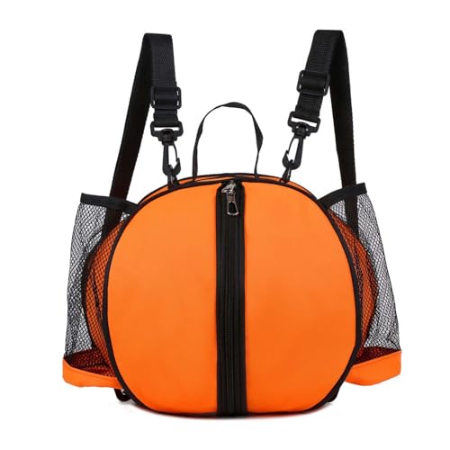 Ezweiji Basketballtasche, wasserdichte Sporttasche mit verstellbarem Schultergurt für Fußball, Rugby und Volleyball(Orange) von Ezweiji