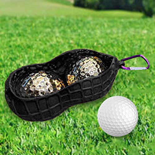 F Fityle 2X Golfballhalter mit Haken für Golftasche, Gürtel, Schützende Tragetasche, Männer, Frauen, Leichtes Hängendes Outdoor Ballträger Zubehör von F Fityle