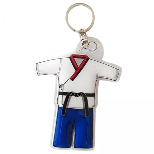 F Fityle 6X PVC Schlüsselanhänger, Niedliche Verzierung, Taschenanhänger, Schlüsselanhänger, Karate Uniform, Schlüsselanhänger für Geldbörse, Handtasche, von F Fityle