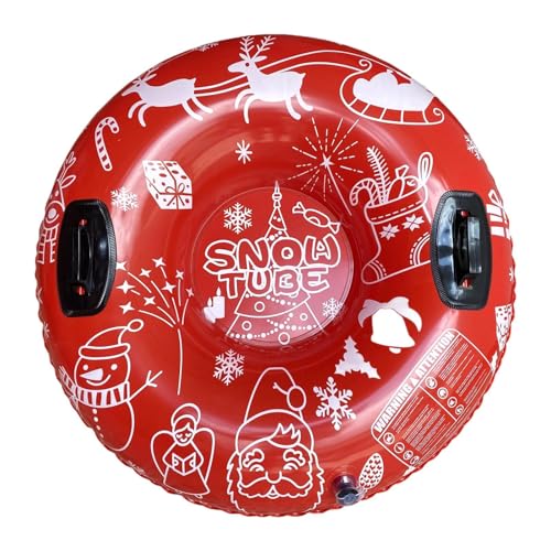 F Fityle Aufblasbarer Snow Tube Winter Snow Tube Geschenk Kinder Erwachsene Kinder Zubehör Schneeschlitten Schneespielzeug für Neujahr Weihnachten Sport von F Fityle