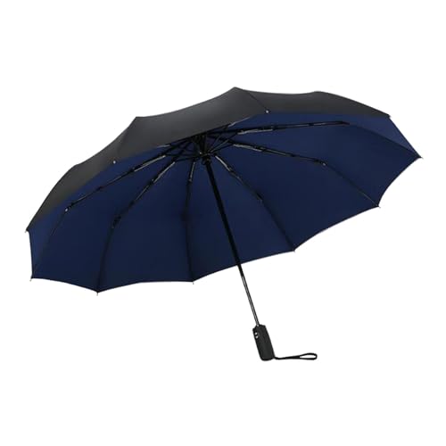 F Fityle Automatischer Taschenschirm, tragbarer Reise-Regenschirm für Outdoor, Strand, Wandern, Herren, Blau von F Fityle