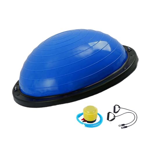 Balance Ball Zubehör Verbessern Sie Rutschfester Krafttraining Halber Gymnastikball für Ganzkörpertraining Fitness Home Gym, BLAU von F Fityle