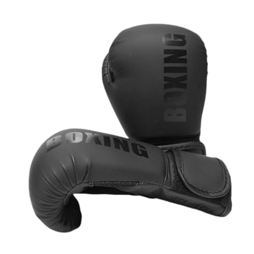 F Fityle Boxhandschuhe, Boxausrüstung, ergonomisch, weich, atmungsaktiv, Sparringshandschuhe, Boxsackhandschuhe für Training, Training, Üben, Schwarz, 10 Unzen von F Fityle